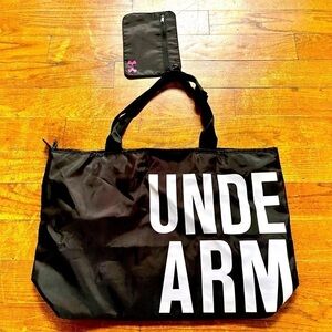 Under Armour Womens Big Wordmark Tote Bag Carryall Sporty Sports Mom Casual Logo